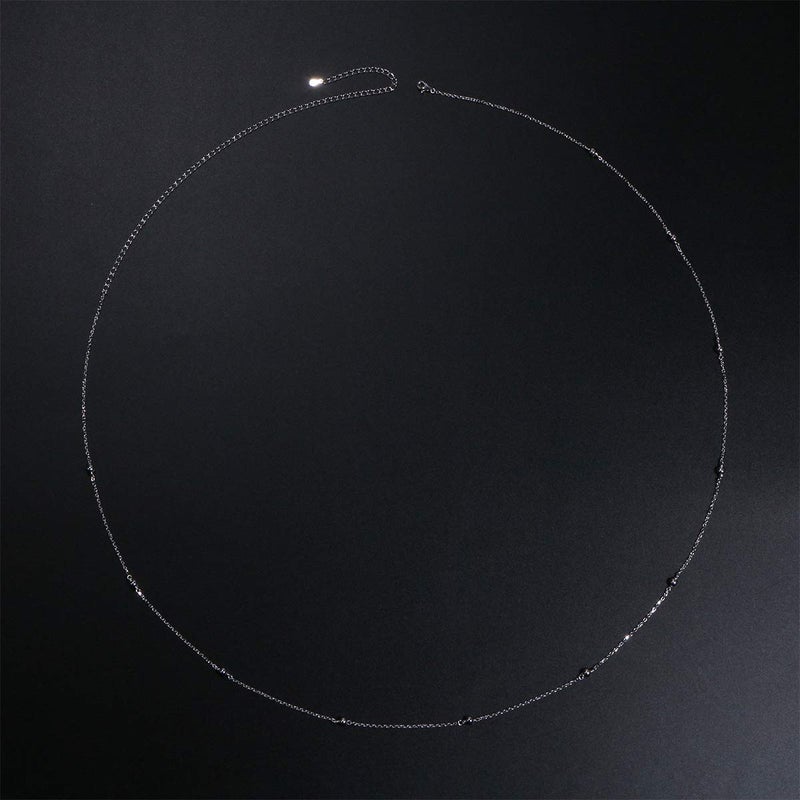 DAOCHONG S925 Sterling Silver Waist Belt Belly Chain Adjustable Charm Body Chain Bead - Image 2